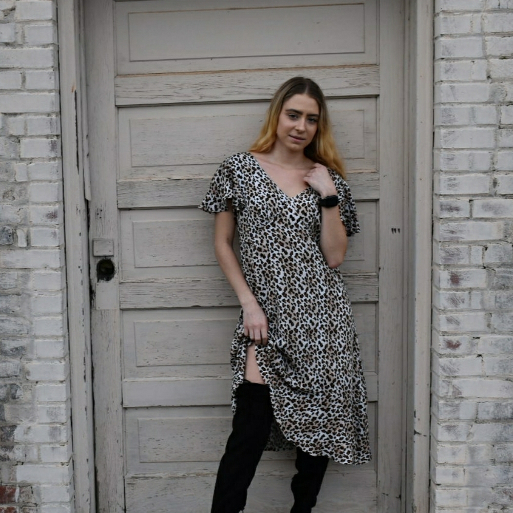 Beautiful Animal Print Lined Dress